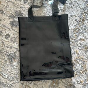 Burberry Black Clear See-Thru Translucent Tote Shopper Bag Limited Edition NWT
